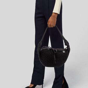 Lemaire Small Fortune Croissant Filt Crossbody Canvas Shoulder Bag